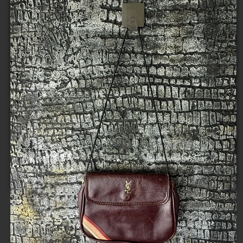 Yves Saint Laurent Vintage 1960 Safari Collection Deep Red Leather Crossbody Bag - Picture 4 of 16